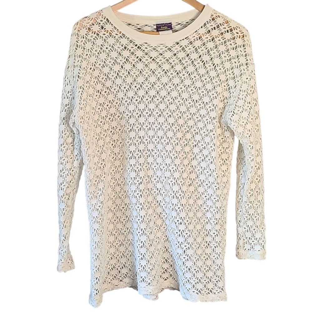 Pacific Connections Crochet Beach Cover Up M
